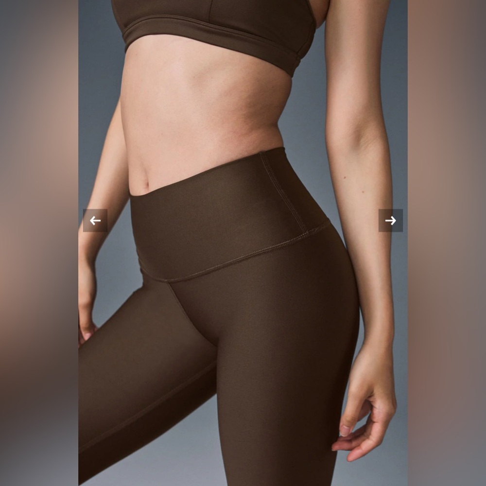 ALO Yoga Espresso Airlight High Waisted Leggings, NWT, use for Yoga & workout - Picture 4 of 11